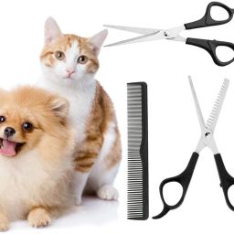 Dog Grooming Scissors with Safety Round Tips Heavy Duty Titanium Stainless Steel Scissors-image-3