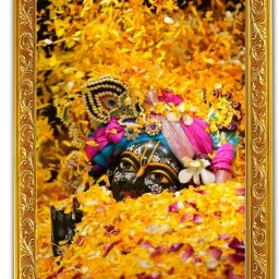 Traditional Radha Krishna Picture with Decorative Golden Frame 9x12 Religious Frame-10