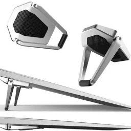 BUFONA Lightweight Laptop Desk Stand Non-Slip Base Laptop Desk Stand Support Bracket Cooling Pad Keyboard Laptop Stand Portable Invisible Laptop Riser Stand Aluminium Floor and Desk Stand Rotatable Laptop Stand Compatible with Universal Laptops-image-81