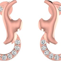 avsar Rose Gold 14kt Cubic Zirconia Stud Earring-image-68