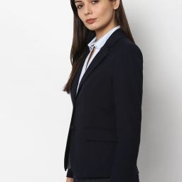 Women Solid Single Breasted Formal Blazer-image-52