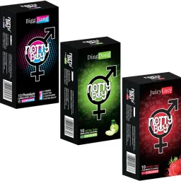 Ultra Ribbed Dotted Over Time Delay Apple And Strawberry Condom-52