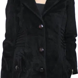 Velvet Solid Coat For Women-image-19