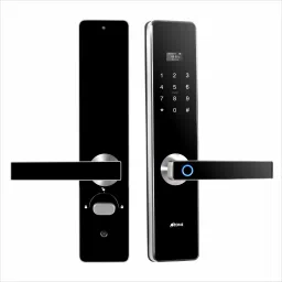 OZONE Smart External Door Lock for Wooden & Metal Doors with 5-way Access Mobile App:: Fingerprint:: Password:: RFID Card and Emergency Key | Satin Chrome Smart Door Lock-3