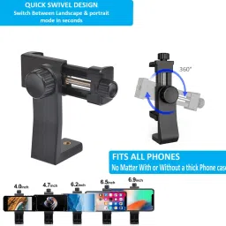 Wanzhow Solid Tripod Vertical Bracket Mount Adjustable and Rotatable Holder Adapter Monopod image 3