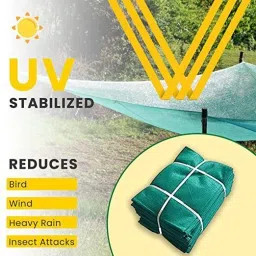 essoti Green Shade Net for Garden/Balcony with Niwar 75% 10x10 Ft (Green) Portable Green House image 3