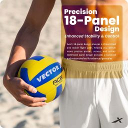 vector x Ace Soft Touch PU Pasted Texture Surface Volleyball - Size: 4 image 3