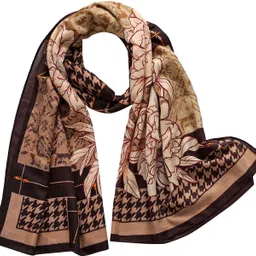 icw Printed Cotton Blend Women Multicolor Fancy Scarf, Scarf, Stole-picture-4