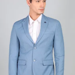 Men Self Design Single Breasted Formal Blazer-image-23