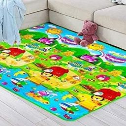 HORPIN Double Sided Water Proof Baby Play Mat, Play Mats For Kids Large Size, Baby Carpet, Play Mat Crawling Baby (Standard Size - 6 Feet X 4 Feet), 1 Count image 3