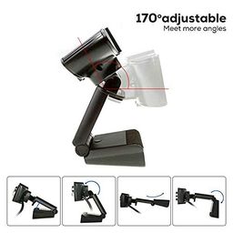 Maizic Smarthome USB 720P HD Clear Resolution Web Camera with Lens 2.0 PC Rotatable Web Camera Auto Focus Streaming Computer Webcam for Video Calling Recording Conferencing (Black) image 3