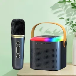 GUGGU Bluetooth Speaker Support FM/AUX/USB With Karaoke Mic and High Quality SoundE466 10 W Bluetooth Laptop/Desktop Speaker-picture-6