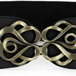 Women Casual, Evening, Formal, Party Black Artificial Leather, Fabric Belt-image-25