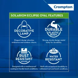 crompton Solarion Eclipse Oval Gate Lamp Gate Light Outdoor Lamp image 2