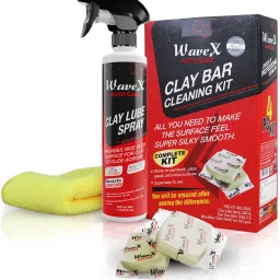 2 Pcs Clay Bars (100grm Each), 1 Clay Lube Spray 350ml, 1 Microfiber Cloth 40x40cm 350GSM, 1 Clay Storage Container Combo-image-29
