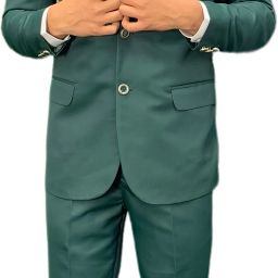 Men Single Breasted Solid Suit-image-68