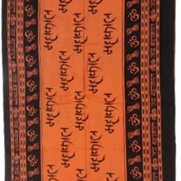 Pure Cotton Printed Orange Men Dupatta-36