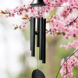 Fengshui Windchime with Positive energy good sound for home décor - 20 mm 5 pipe Aluminium, Wood Windchime-image-5