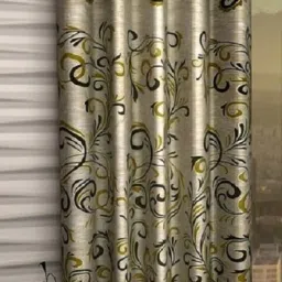 214 cm (7 ft) Polyester Semi Transparent Door Curtain Single Curtain-image-63
