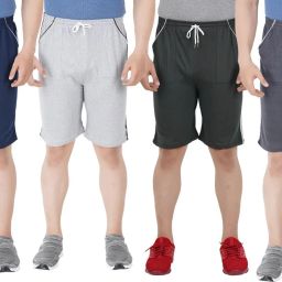 Pack of 4 Self Design Men Multicolor Bermuda Shorts-26