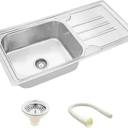42x20x9 Inch 304-Grade SS Steel Square Single Bowl Kitchen Sink with Drainboard (Deluxe Range) 42x20x9 Inches Vessel Sink-image-36