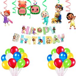 Cartoon Character Happy Birthday Theme Party 50Pcs Latex Balloons for Decoration-image-47