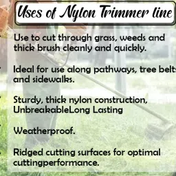 shilpo 1.6mm Round 15 Meter Nylon Universal Grass Trimming Cord for Corded & Cordless Grass Trimmer image 3