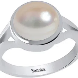 Certified Moti 6.5 cts or 7.25 ratti Sterling Silver Pearl Sterling Silver Plated Ring-image-68