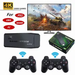 GameStick 2.4G Wireless Controller 4K HD Console Built-in 10k+ Retro Games AX66 Black Edition-40