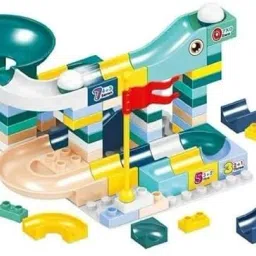 bazaar Sliding Marble Run Track Building Blocks Funnel Slide DIY Sets Brain Development image 2