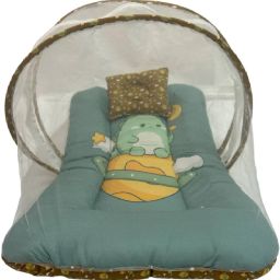 Cotton Kids Washable Mosquito Net Baby Bedding set with Pillow (0-8 M) Mosquito Net-23