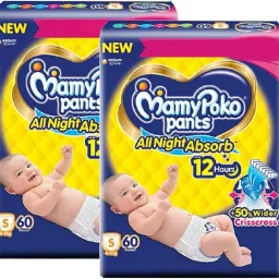 Standard All Night Absorb Baby Diaper Pants Small Size (Pack of 2) - S-21