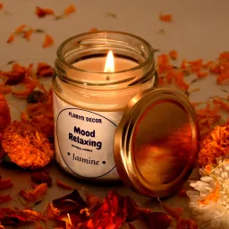 Mood Relaxing Scented Candle | Soy Wax Candle | Natural Wax Candle for Home Decor | Burning Time - 30 Hours | Scent: (Jasmine, Pack of 1) Candle-image-24