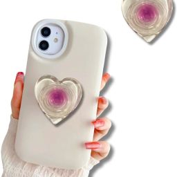 Crysendo Universal Heart Shape Pop Holder for All iPhone & Android Smartphones Mobile Holder-22