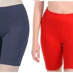 Pack of 4 Solid Women Multicolor Cycling Shorts-image-64