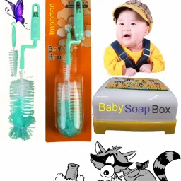 Baby Soap Box With Moonship Bottle and Nipple Cleaning Brush-picture-23