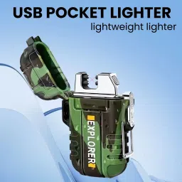 Explorer USB (Cigaratte Lighter)Windproof Flameless ARC Rechargeable LighterT219 Explorer USB (Cigaratte Lighter)Windproof Flameless ARC Rechargeable LighterT219 Pocket Lighter-25