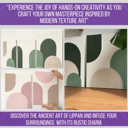 craftinger Texture Art Kit - 8" Square MDF Bases (Set of 4), DIY Textured Art image 3