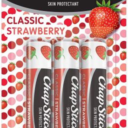 Classic Lip Balm, Triple Pack, Strawberry, 0.15oz Classic Strawberry-image-1