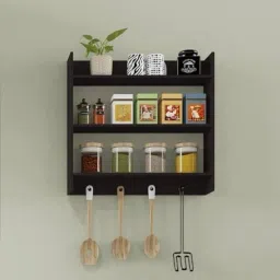 Containers Kitchen Rack Wooden Wall Mounted Rack, Organizer, Wall Shelf for Kitchen Storage Boxes, Wood-image-66