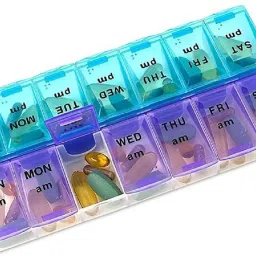 14 Pill Medicine Organizer Reminder Storage Box 14 Days or 2 Weeks| Pack of 1 | Pill Box-16