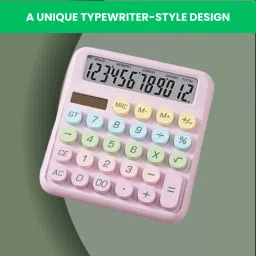 Desktop Calculator, 12-Digit Large LCD and Large Buttons for Office, Homes Q487 Basic Calculator-image-31
