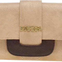 Women Beige Artificial Leather Wallet - Mini-image-58