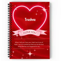 Love Trushna /spiral diary & gift for couples A5 Diary Unruled 140 Pages-39