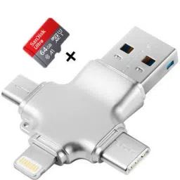 LN KART 4 in 1 OTG TF Card Reader Adapter for iPhone iPad,Compatible with iPhone /USB Card Reader image 2