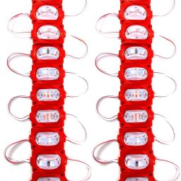 20 Pieces (RED) DC 12V 1.5W OVAL Shape 3 LED Module Light Strip For Decoration Car Fancy Lights-image-28