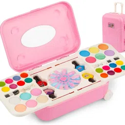 Barbie Real Make Up Kit, Makeup Palette & Mirror, Trolley For Your Princess-image-75