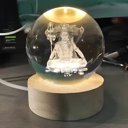 3D Night Table Study Lamp With Wooden Base & USB Cable, Party Decoration Lamp Night Lamp-17