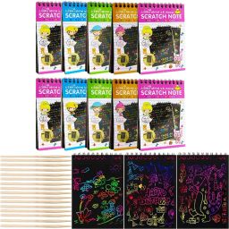 A6 Drawing Book 10 Pages Rainbow Scratch Paper Note Books Sketch Pad-image-75
