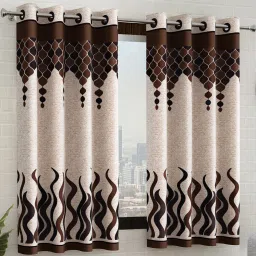 152 cm (5 ft) Polyester Semi Transparent Window Curtain (Pack Of 2)-16